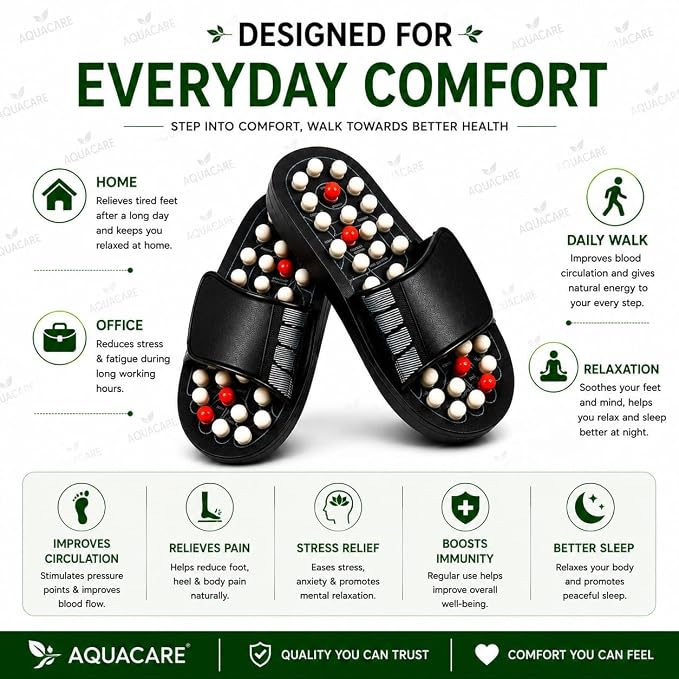 Foot Care Combo – Acupressure Slippers with Ankle Support Socks (Combo Pack)