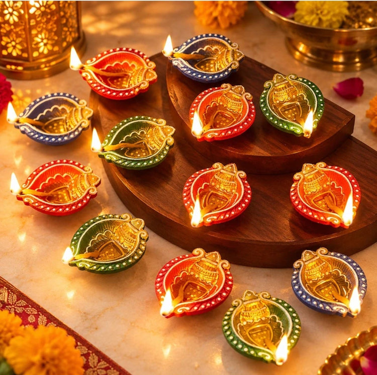 Decorative Diwali Rangoli Diya | Metal Rangoli Candle Holder for Festive Home Decoration